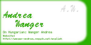 andrea wanger business card